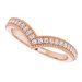 Accented Stackable V Ring