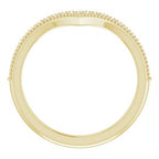 Accented Stackable V Ring