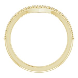 Accented Stackable V Ring