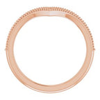 Accented Stackable V Ring
