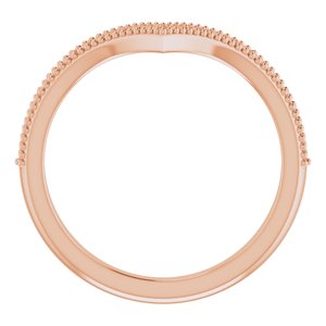 Accented Stackable V Ring