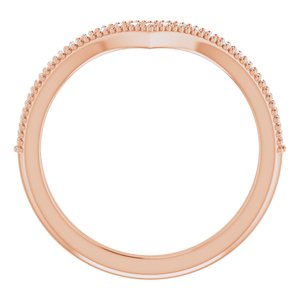 Accented Stackable V Ring