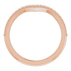 Accented Stackable V Ring
