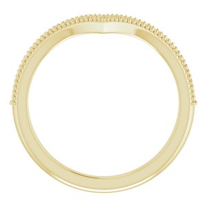 Accented Stackable V Ring