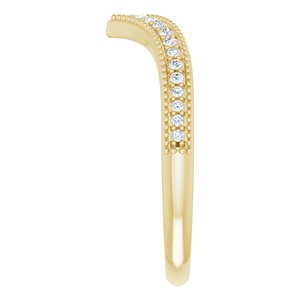 Accented Stackable V Ring