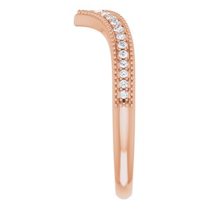 Accented Stackable V Ring