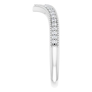 Accented Stackable V Ring