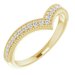 Accented Stackable V Ring