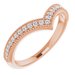 Accented Stackable V Ring