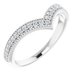 Accented Stackable V Ring