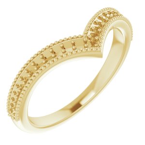 Accented Stackable V Ring