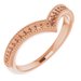 Accented Stackable V Ring