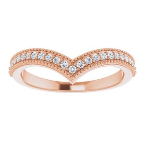 Accented Stackable V Ring