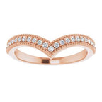 Accented Stackable V Ring