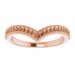 Accented Stackable V Ring
