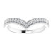 Accented Stackable V Ring