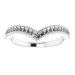 Accented Stackable V Ring