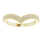 Accented Stackable V Ring
