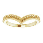 Accented Stackable V Ring