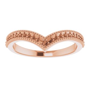 Accented Stackable V Ring