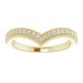 Accented Stackable V Ring