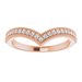 Accented Stackable V Ring
