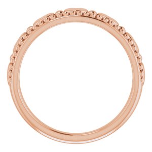 Stackable Beaded Heart Ring