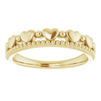 Stackable Beaded Heart Ring
