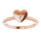 Heart with Cross Ring