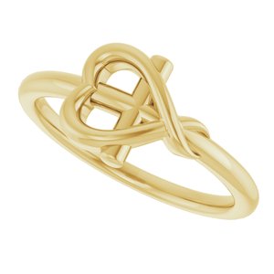 Youth Cross & Heart Ring