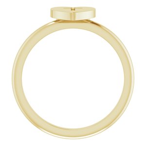 Heart with Cross Ring