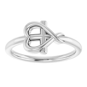 Youth Cross & Heart Ring