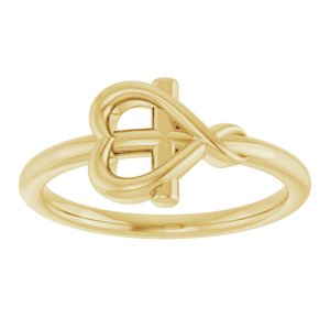 Youth Cross & Heart Ring
