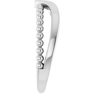 Negative Space Beaded V Ring