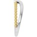 Negative Space Beaded V Ring