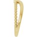 Negative Space Beaded V Ring