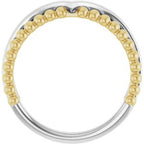 Negative Space Beaded V Ring