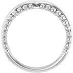 Negative Space Beaded V Ring