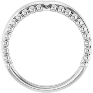 Negative Space Beaded V Ring
