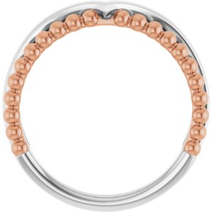 Negative Space Beaded V Ring