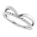 Negative Space Beaded V Ring