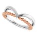 Negative Space Beaded V Ring