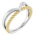 Negative Space Beaded V Ring
