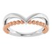 Negative Space Beaded V Ring