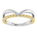 Negative Space Beaded V Ring