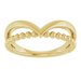 Negative Space Beaded V Ring
