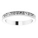 Milgrain Edge Sculptural Flat Band with Bead Blast Finish