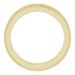 Milgrain Edge Sculptural Flat Band with Bead Blast Finish