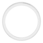 Milgrain Edge Sculptural Flat Band with Bead Blast Finish