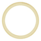 Milgrain Edge Sculptural Flat Band with Bead Blast Finish